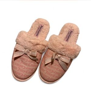 Juicy Couture Blush Furry Slippers